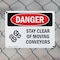 Signmission Stay Clear Of Moving Conveyors Danger Sign, Plastic, 10in W x 7in L, 2PK OS-2PACK-DS-P-710-L-1579 - alternate 5